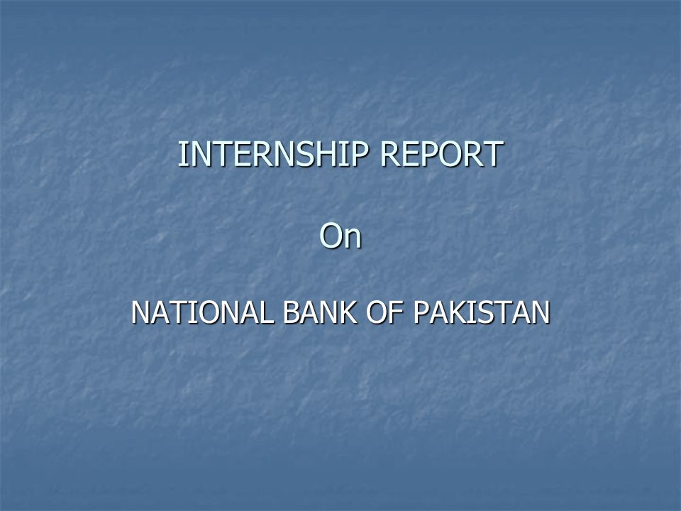 National bank of pakistan nbp report